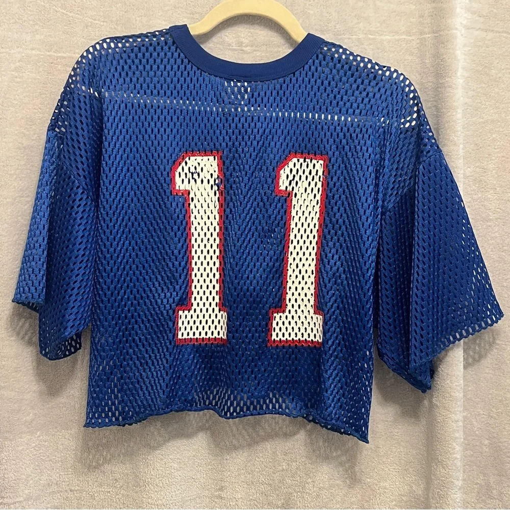 Sand-Knit MacGregor - Blue - New York Giants #11 Mesh Jersey - M - Picture 6 of 6